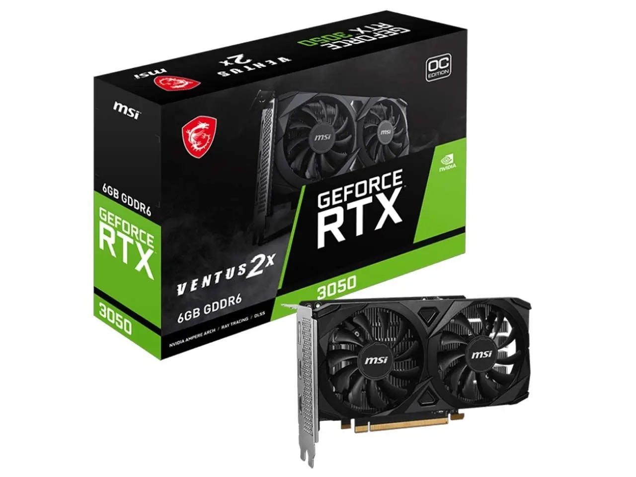کارت گرافیک ام اس آی مدل GeForce RTX 3050 VENTUS 2X 6G OC